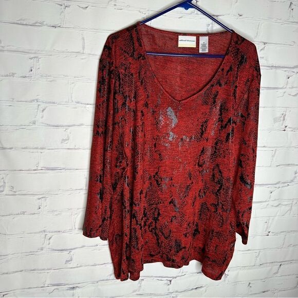 Alfred Dunner size 3XL red top - Picture 4 of 5